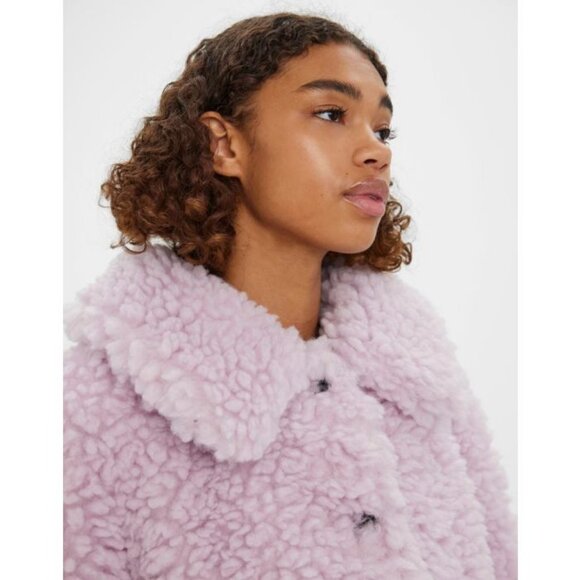 NWT Vero Moda Elvira Teddy Jacket in Lavender Pastel Purple - Picture 7 of 16